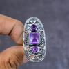 Amethyst Handmade 925 Sterling Silver Jewelry Ring Size 6 Gift For Her j6A39
