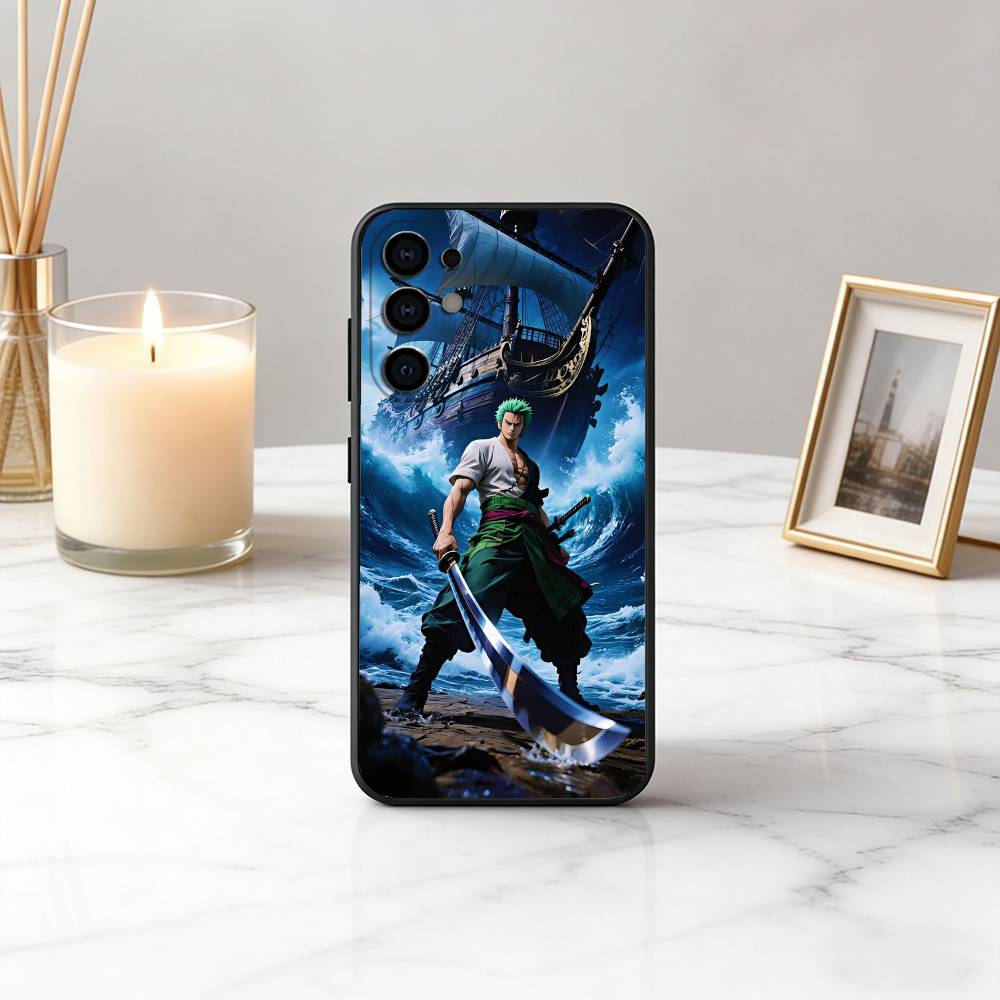 COOL O-one P-Pieces Z-Zoro-ES Phone Case For Samsung S25,S24,S21,S22,S23,S30,Ultra,S20,Plus,Fe,Soft Silicone Black Cover