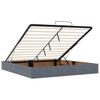 Enjoy a restful night s sleep with this Ottoman bed with mattress in dark gray 160 x 200 cm velvet