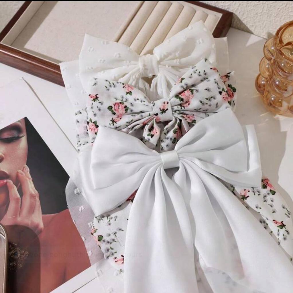3 Bow Hair Clips Women's Summer Premium Korean Bow Clip Headdress Duck Bill Clip Hair Clip Hair Accessories