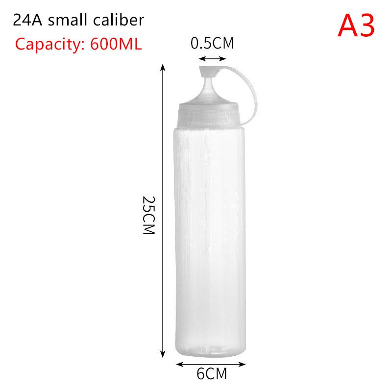 350/450/600Ml Squeeze Sauce Bottles Condiment Dispenser Large Mouth Dustproof Kitchen Seasoning Salad Sauce Olive Oil Bottle