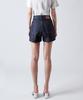 SALON DE SEOUL High-Waisted A-Line Denim Shorts W - Indigo Blue