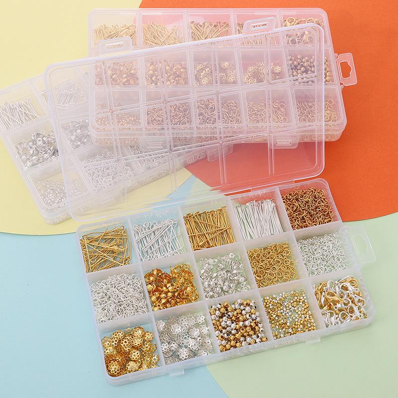 15 Grid Open Loop Closed Loop Diy Jewelry Basic Accessories Set Box Handmade Earrings Bracelet Necklace Material