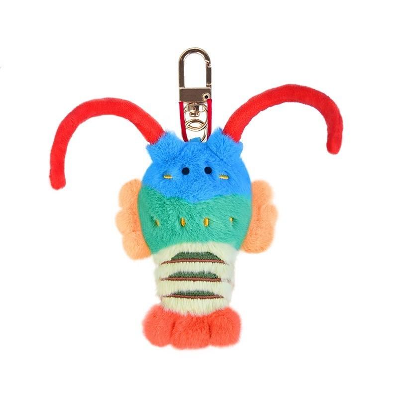 Marine Collection Plush Shrimp And Fish Bag Charm With Cute Animal Design For Girls