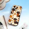 Cane Autunno Bassotto Custodia per Telefono Per iPhone 17, 16,15,14,13,12,11 Plus,Pro Max, Altri Morbida Cover Nera