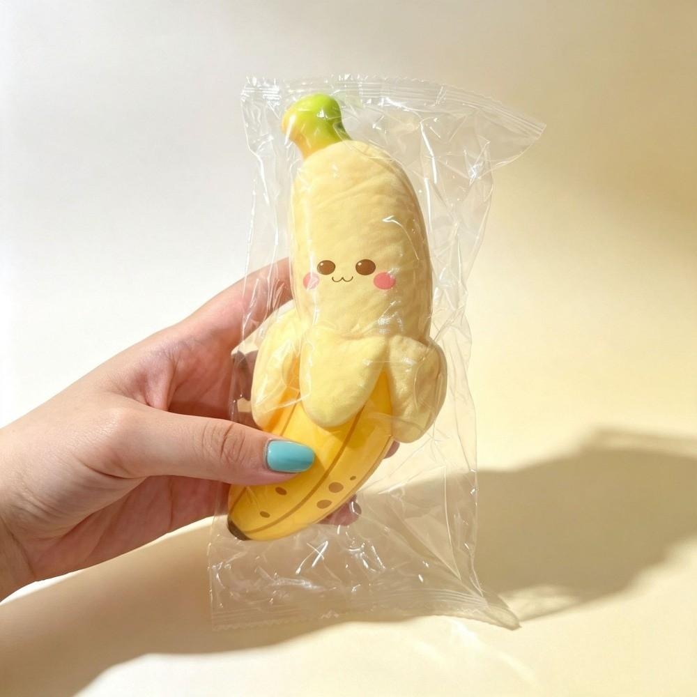 Soft Banana Squeeze Toys Peeling Design Fruits Pinch Toy Sensory Stress Stick Children's Gifts