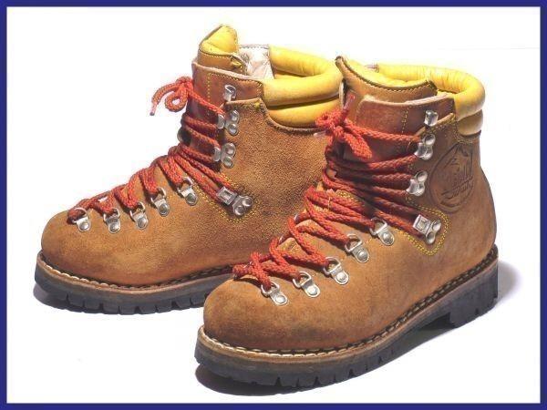 

80-е Италия Винтажные Кожаные Треккинговые Ботинки MEINDL Подошва Vibram Коричневые 37 / 23.0-23.5(ИСПОЛЬЗОВАЛ)