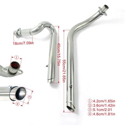 Motocyklový výfuk s tlumičem, odnímatelný tlumič pro Honda Steed Shadow 400 600 VLX400 VLX600 VT400 C VT600C VT600