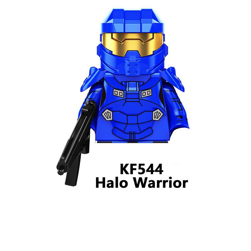 Hot movie Game character Halo Warrior building block army soldier children's brick toy assembly DIY block collection gift