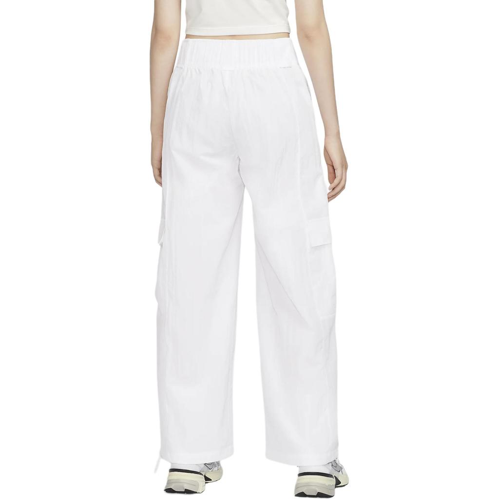Nike Sportswear Fashion Loose Multi-Pocket High-Waist Solid Color Cargo Pants Women Pants White Black HJ6858-100