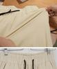 Ppaeppae Elastic Cargo Flap Pocket Spandex Crooked Wide Pants