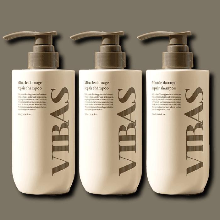 VIBAS Miracle Damage Repair Shampoo 500g x 3 (30223671)