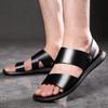Brown Sandals Leather Casual Shoes Man Sandals 2024 Summer Men Sandals Beach Slipper Shoes for Men Luxury Shoes