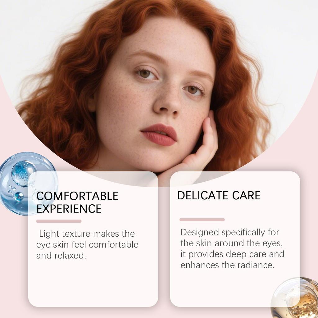 Sieben-in-eins Pflege-Augencreme, sanfte Pflege, verbessert schlaffe Augenpartie, spendet Feuchtigkeit und hydriert, nicht klebrig, Pendler-tragbare Packung