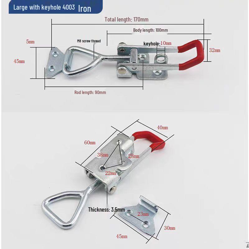Verstelbare 304 Roestvrij Staal Klemhendel Sluiting Lock Gesp 4001 4002 03