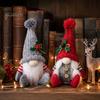 Acrylic Festive Party Supplies Faceless Plush Doll, Christmas Tree Hanging Ornaments, Knitted Rudolf Stuffed Holiday Ornaments Toy, Nordic Window