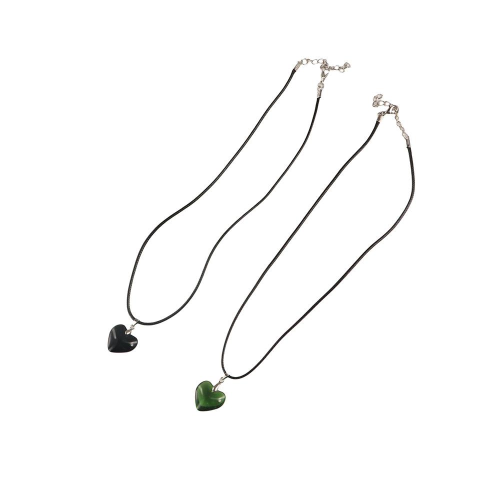 Vintage Heart Crystal Necklace Punk Heart Necklaces Choker Fashion Red Heart Pendant  Friends Gift