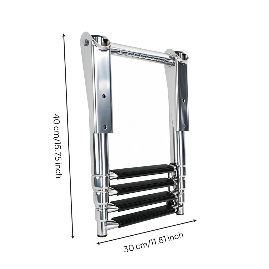 Marine Boarding Ladder Mirror Polished with AntiSlip Steps Saltwater Resistant for
