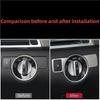 Car Headlight Switch Panel Cover Trim Sticker For Mercedes Benz A B C E Class W204 W212 W176 CLS ML GLK GLE GLS GLA Accessoire