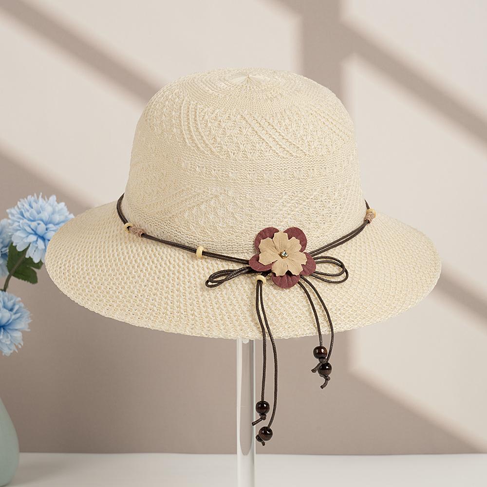 Gift Hats Are Hot-selling In Summer, New Peach Hats, Lafite Straw Hats, Mother's Sunscreen Hats, Sun Hats, Spotted Streamers.