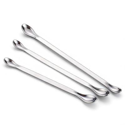 Stainless Steel Double-Ended Micro Dosage Medicine Spoon Set (22CM, Single-Ended Dispensing) - Set of Three.