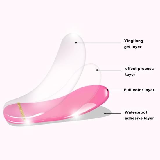 24Pcs Geometric Plaid Resistant Pattern Stickers Solid Color Nail Flower UV Gel Nail Patch