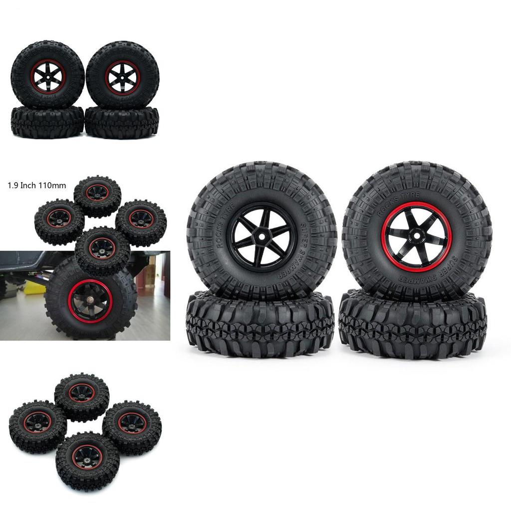 4 Stück 110mm Super Swamper Reifen RC Crawler Reifen Mit Schaumstoffeinsatz Für Ultimativen Grip
