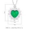 Cross Border Love Inlay Simulation Paraiba Pendant Emerald Necklace Jewelry