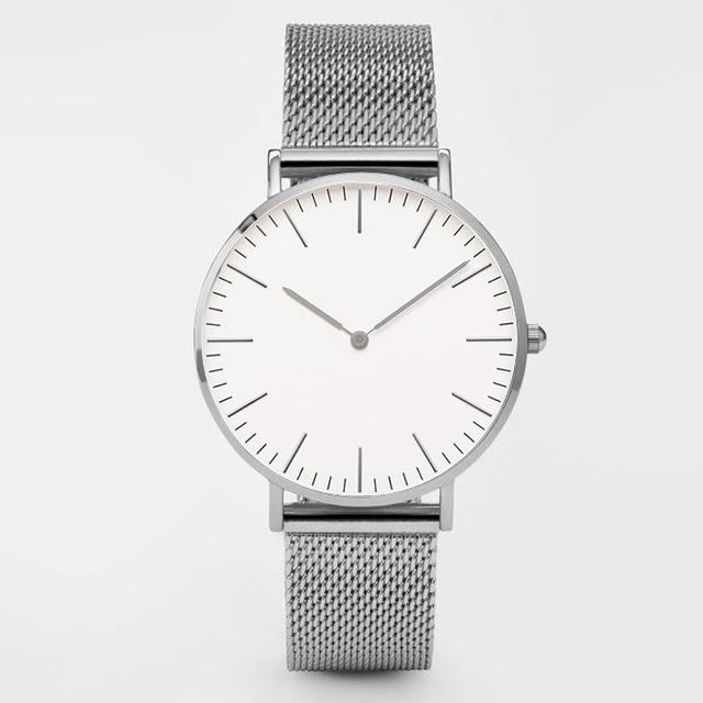Trendy Men's Mesh Strap Quartz Watch - Fashionable and Minimalist Korean Style for Students and Couples