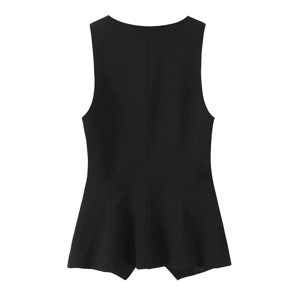 Spring 2025 Women's Fashion: Versatile Slim Sleeveless Suit Vest