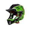 Kinder Vollgesichts-Skatehelm mit abnehmbarem Kinnschutz Cartoon-Monster-Design Rollschuhfahren Radfahren Sicherheitsausrüstung