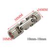 Boat Car Shaft Coupler 4/5/6/8/10mm Three-section Universal Joint Coupling Motor Connector with M3/M4 Screw Metal Cardan Joint