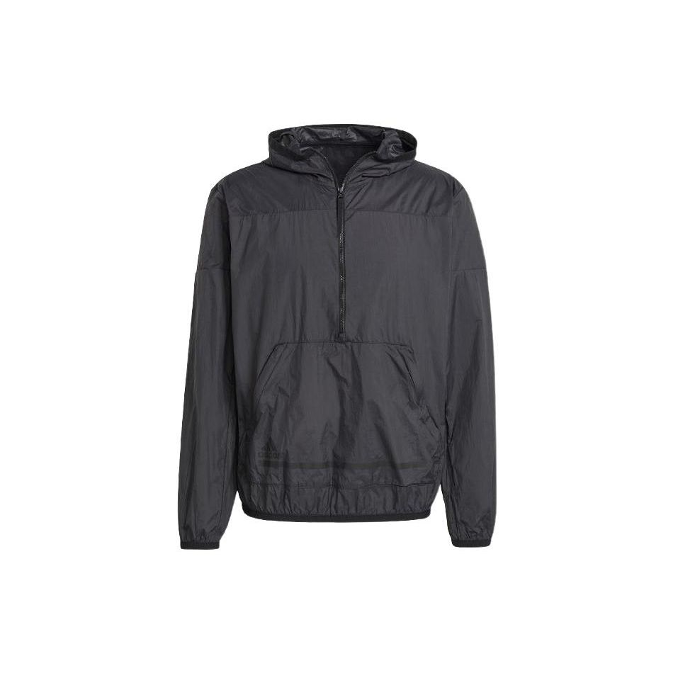 

Adidas однотонная куртка-кенгуру с карманом на молнии и капюшоном, мужская верхняя одежда, черный GQ6265 L