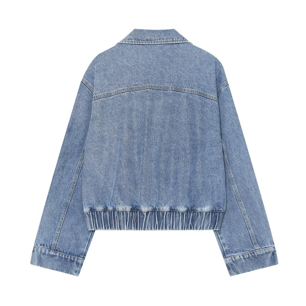 European and American style, new women's clothing, fashionable, casual double-breasted denim jacket 1346353