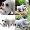 Realistisches Nashorn-Stofftier für Jungen Tierpark Kuscheltier Geburtstagsgeschenk für Kinder Weich und Kuschelig