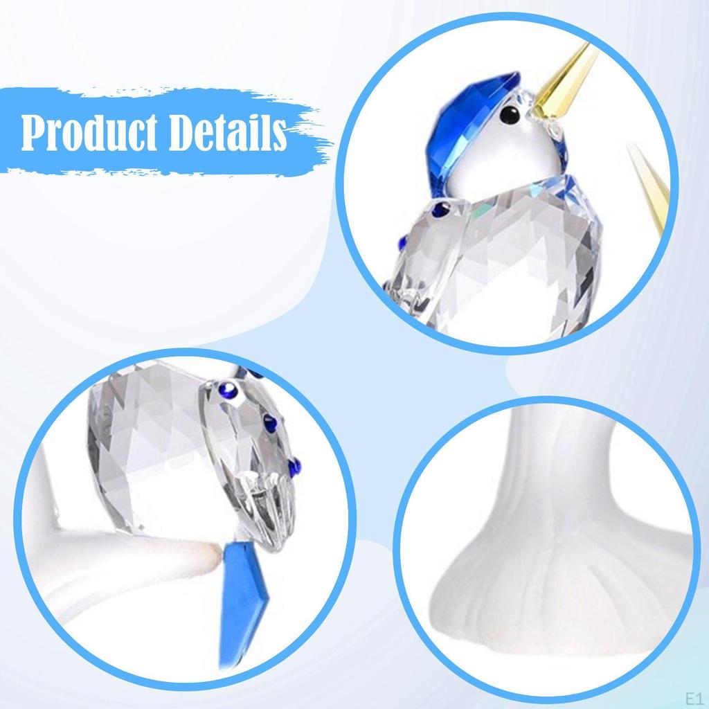 Glaskunst Vogel Skulptur Tierfigur Schreibtisch Display Vögel auf Ast Statue