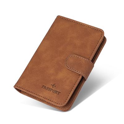 Herren Damen Reisepasshalter Geldbörse Reise Dokumenten Organizer Vintage Leder Kartenhalter Reisepasshülle Hülle