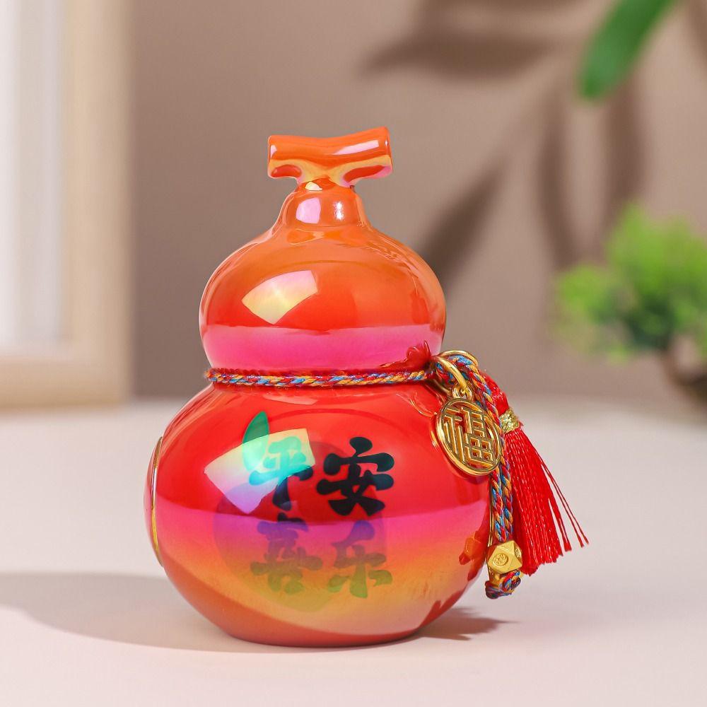 Portable Mini Gourd Statue Chinese Style Gourd Car Ornaments Gift Home Decoration  Desk Decorations
