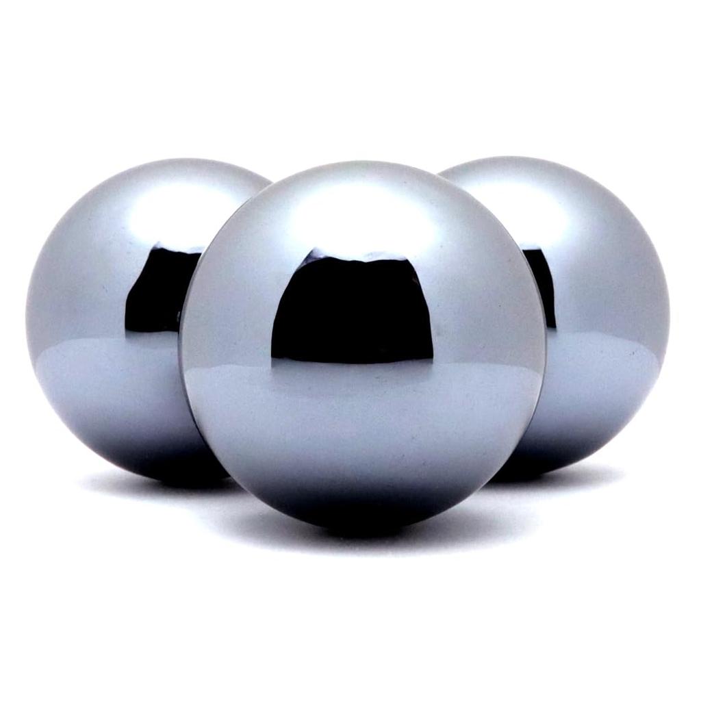 Terahertz Round Diameter with Glossy Mirror High Natural Stone That Can Be Submerged In the Power Ornament [GOLD STONE] Ore, Ball, Approx. 50mm,