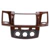 Center Dash Radio Bezel Panel Scratch Resistant ABS Center Dashboard Radio Trim Panel for Hilux 2005‑2011 Mahogany Color