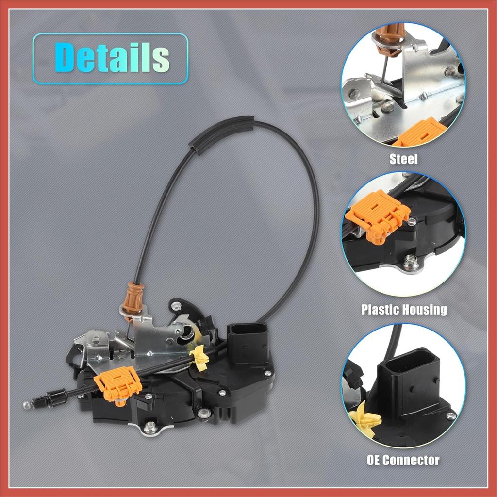 ACROPIX Front Left Driver Side Power Door Lock Actuator Motor with Cable for Chevrolet Silverado 1500 2500 3500 2010-2013 for GMC Sierra Door Latch