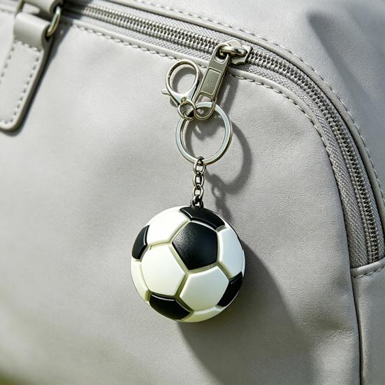 Football Style Key Chain, Colorful Soccer Ball Key Ring, Bag Backpack Car Hanging Accessories Gifts