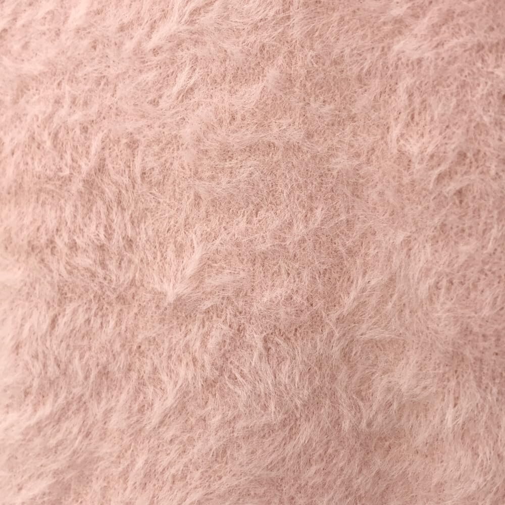 RAVIR Set de Pijama de Iarnă Pufos și Drăguț și Cami și Lung cu Mărgele Mărime Universală Potrivit pentru Toate Femeile Articole de Casă, (Top Funduri), Set 3 piese, Tricotat, Roz,