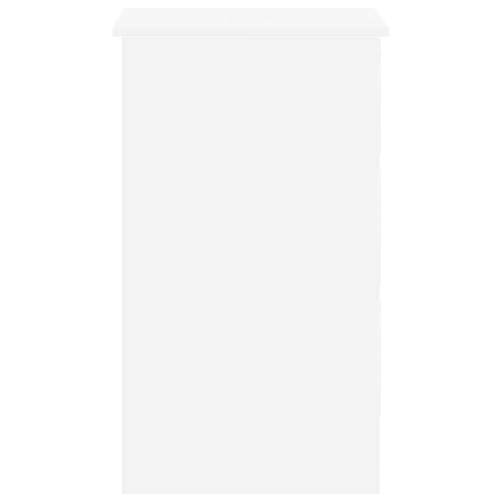 White Desk 90 X 45 X 76 Cm Particleboard