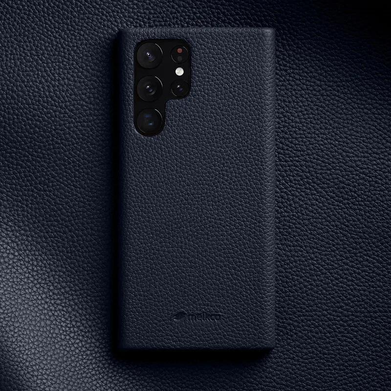 

100% Натуральна Шкіра Чохол для Samsung Galaxy S23 S24 S25 Ultra Ретро Pull-up Коров яча Шкіра Захисний Чохол для S25 Ultra For Galaxy S25 темно-синього кольору