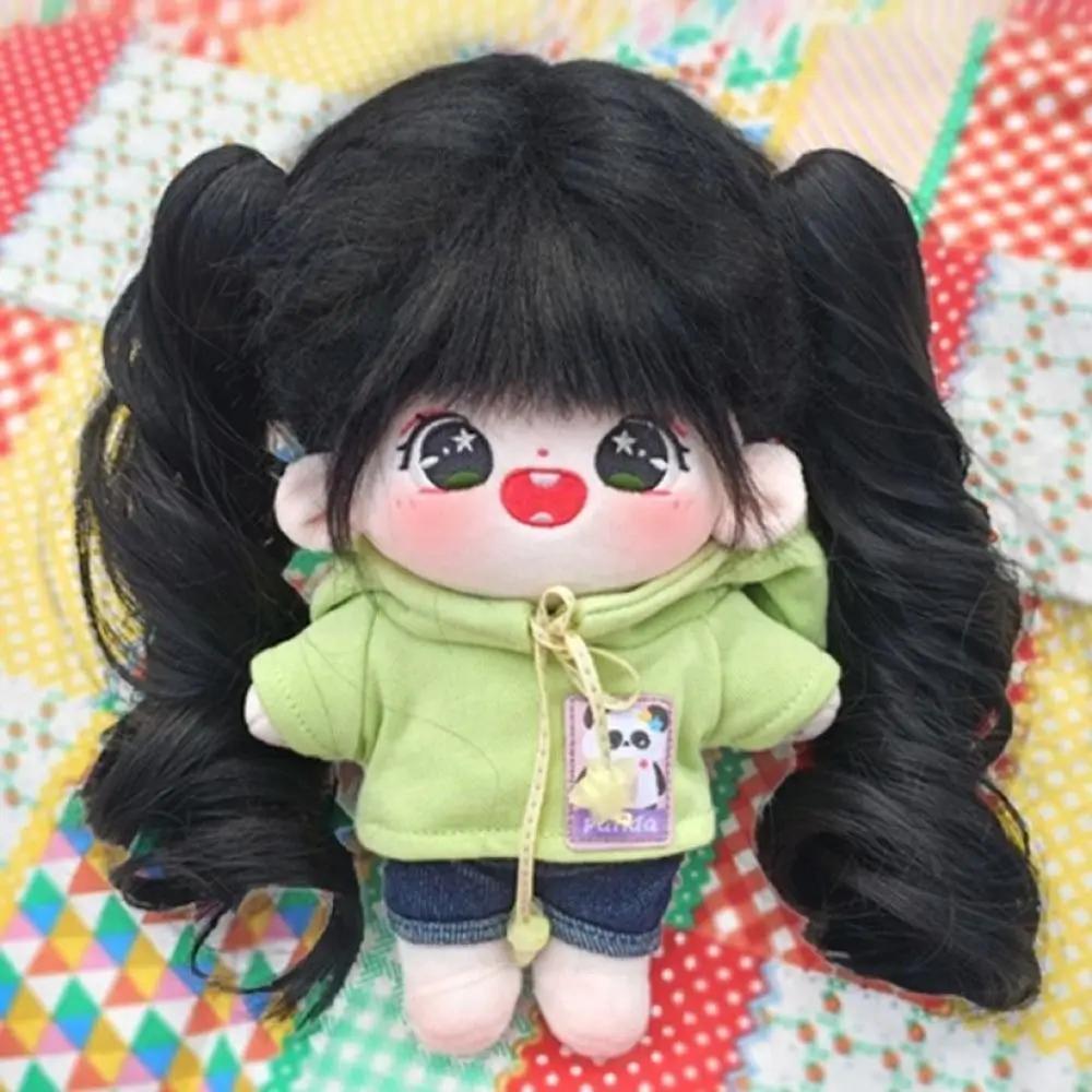 Msiredoll Wig Hair Bjd Dolls Accessories For 20Cm Cotton Doll Long Curly Hair Ponytail Chemical Fiber Wig