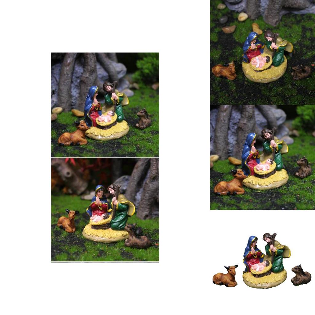 Resin Christmas Scene Figurines With Style Family Set For Holiday Decorations