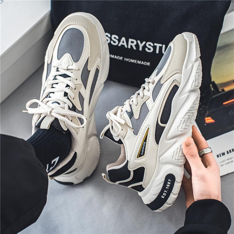 BK21 summer new casual shoes breathable low-top shoes heightening sports shoes soft sole comfortable dad shoes