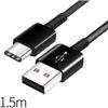 Type C to USB Cable, 1.5M Data Sync Charging Cable, for Samsung Galaxy A3 A5 A7 S8 S9 S10 - Black