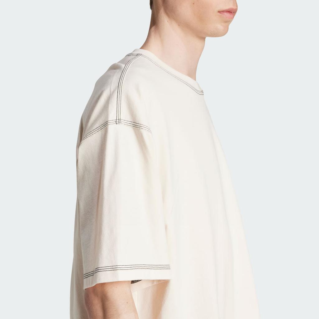 Adidas Originals Essentials Comfortable Round Neck Casual Short Sleeve T-Shirt Men Tops Light-Beige JW0970